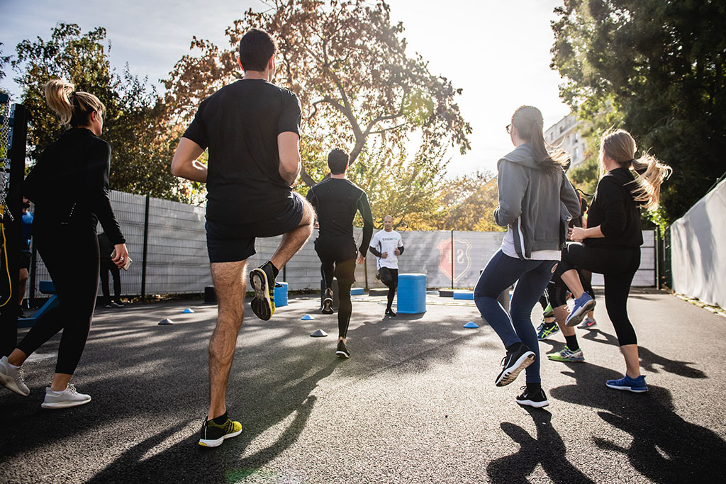 fitness class running